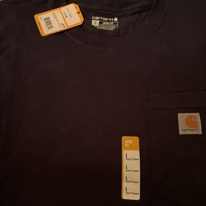 Navy short sleeve carhartt T-shirt size large